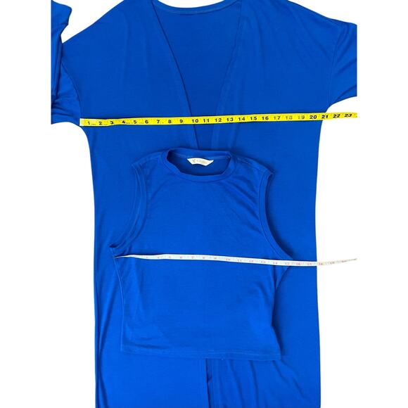 THREE PIECE LOUNGE SET FOR WOMEN ROYAL BLUE SIZE S - Picture 12 of 16